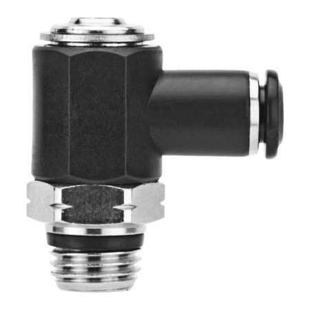 Alpha Technologies AIGNEP Flow Control, Screw Adj., Flow Out, 6MM Tube X M5 Thread, Composite Body 55901-6-M5